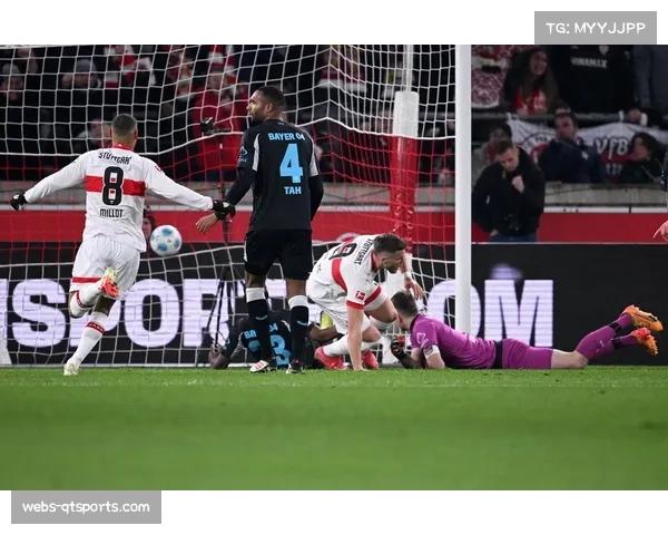 全场比赛结束，勒沃库森2-0斯图加特，继续领跑积分榜